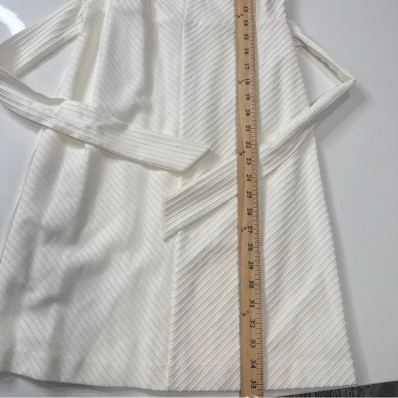 ANN TAYLOR Sleeveless Petites White Lined Dress Women's Sz 0P Zipped Back A0501 - Picture 6 of 8